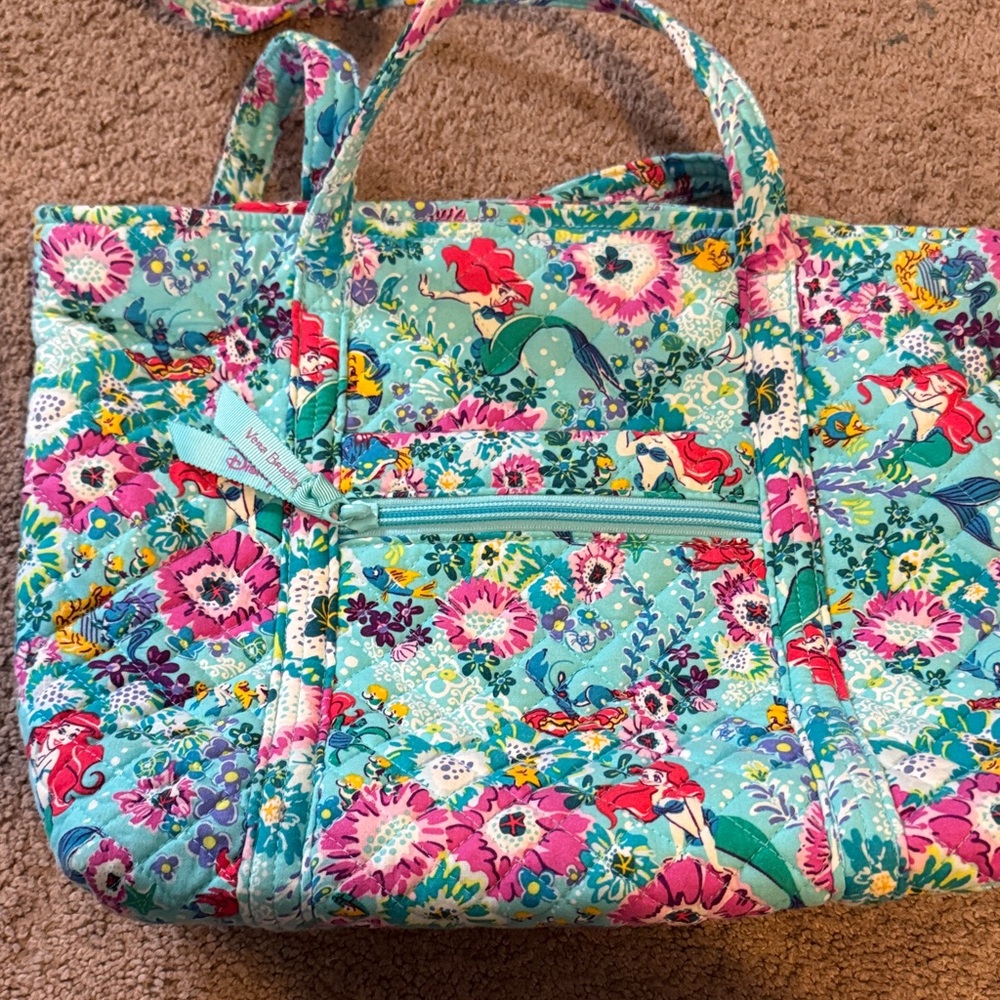 Vera Bradley Aqua Floral Mermaid Tote